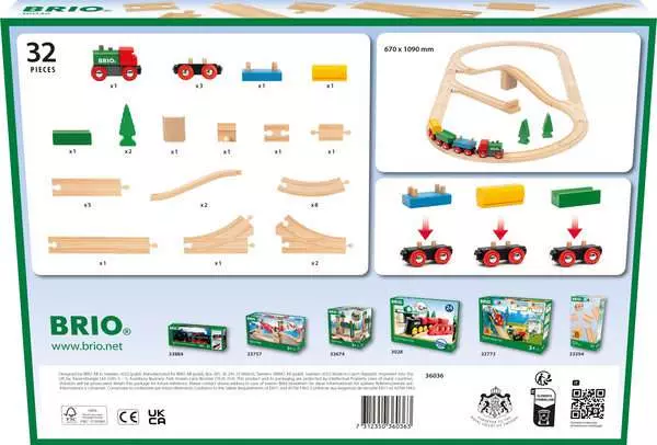 BRIO World Railway Set 65th Anniversary Train Set - Image 7